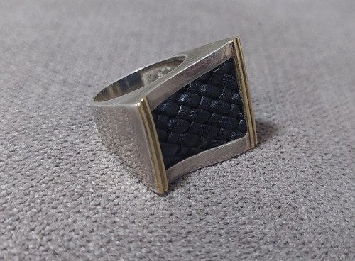 Anillo Plata 925 Oro Cuero A'chento Consultar Stock Plateado 19