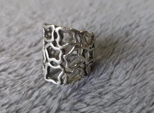 Anillo Plata Calado Regulable Consultar Stock Plateado 111