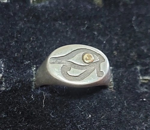 Anillo Plata Oro Ojo De Horus Consultar Stock Plateado 17