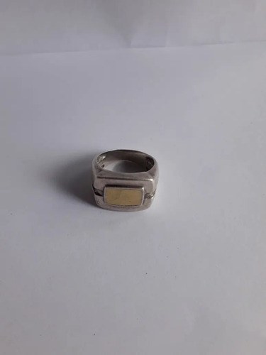 Anillo Plata Y Oro Tipo Sello Consultar Stock