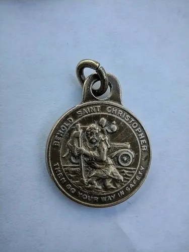 Antigua Medalla Colgante Saint Christopher Consultar Stock - 2
