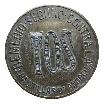 Antigua Medalla Remedio Tos Andreu Consultar Stock