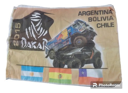 Bandera Rally París Dakar 2015 Arg. Chile Consultar Stock Argentina
