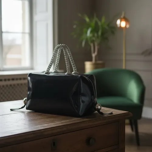 Bolso Mano Vintage Guido Charol Negro Consultar Stock Negro Plateado