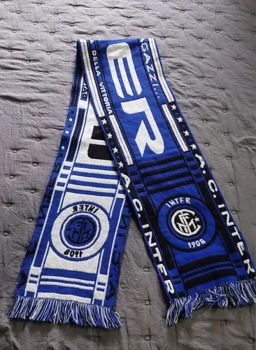 Bufanda Futbol Inter Italia Orig. Consultar Stock Azul Unico