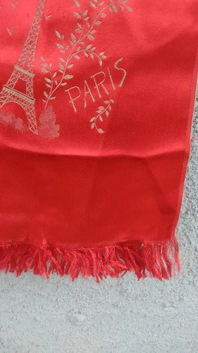 Bufanda Seda Bordados De Francia Roja Consultar Stock Rojo Lugares De Francia M - 5