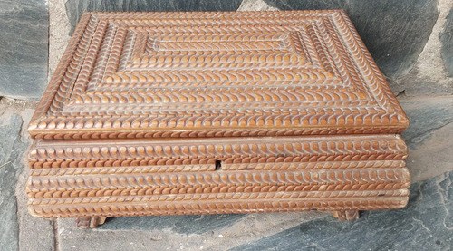 Caja Grande Alhajero Tallado Mano Viejo Consultar Stock - 3