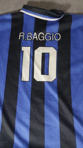 Camiseta Inter R. Baggio 10 Retro Epoca Consultar Stock Azul Xl - 2