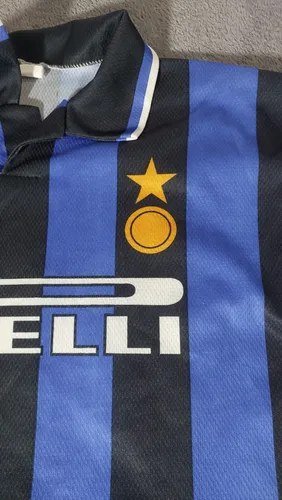 Camiseta Inter R. Baggio 10 Retro Epoca Consultar Stock Azul Xl - 4