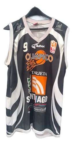 Camiseta Básquet Club Olímpico #9 Adhoc Consultar Stock Negro Xxl