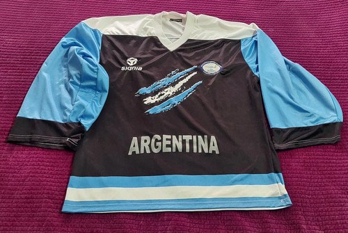 Camiseta Hockey Hielo Argentina Significa Consultar Stock Negro L