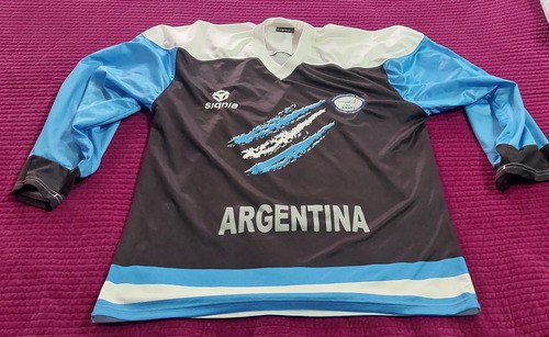 Camiseta Hockey Hielo Argentina Significa Consultar Stock Negro L - 5