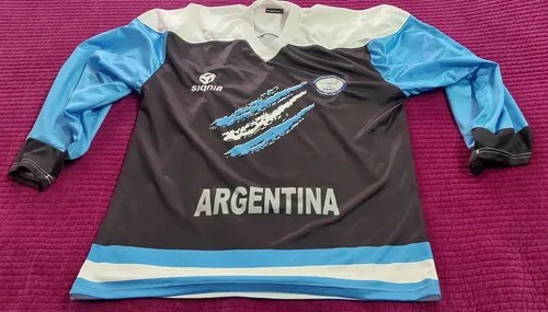 Camiseta Hockey Hielo Argentina Significa Consultar Stock Negro L - 6