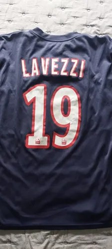 Camiseta Psg Epoca Lavezzi Sin Marca T-m Consultar Stock Azul M - 3