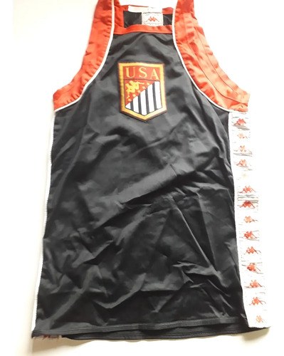 Camiseta Vintage Olimpidas 80,s Usa Kappa Consultr Stock Negro 12