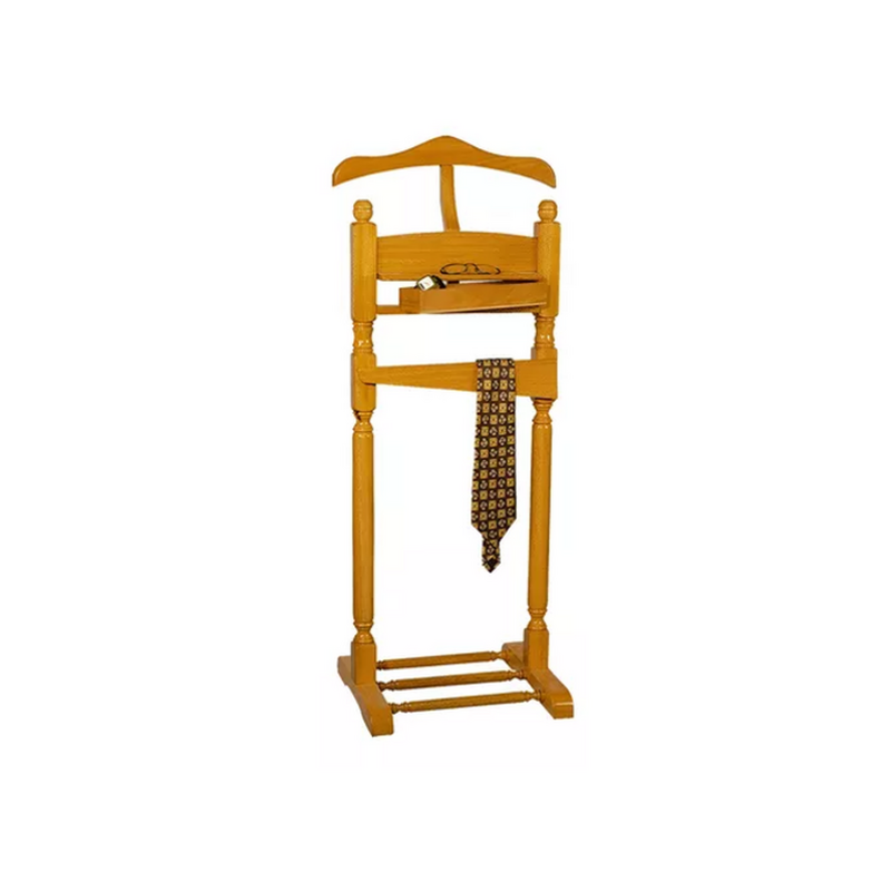 Perchero De Pie Valet Roble Ropa Roble H:1.20cm 40cm Ancho