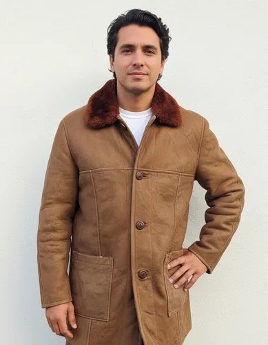 Campera Gamuza Cuero Marca Gamulan T52 Consultar Stock Caqui L -xl
