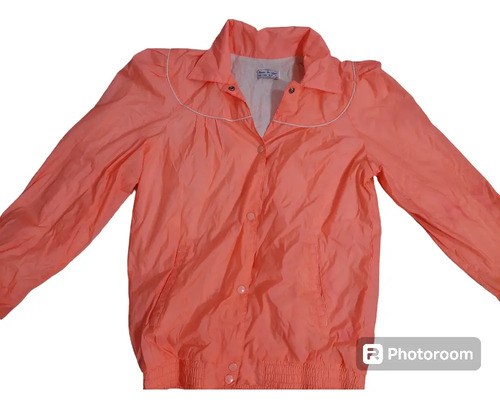 Campera Rompeviento Fluior Salmón Egipto Consultar Stock Coral Claro S Lisa