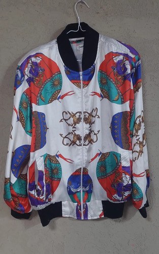 Campera Vintage Globo Aerostatico Seda Consultar Stock Blanco L