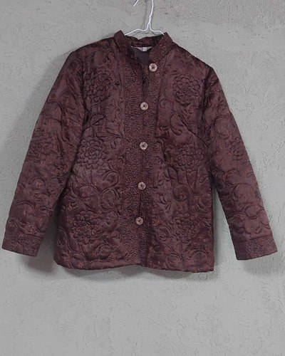 Campera Vintage Marron Cathay Seda Hong Kong Consultar Stock Marrón M
