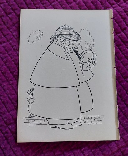 Caricatura Sherlock Holmes Impresión Doyle Consultar Stock