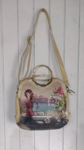 Cartera Bolsa Danielle Ree Consultar Stock Beige Estampas Oro - 2