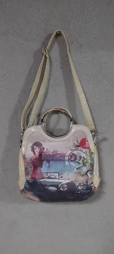 Cartera Bolsa Danielle Ree Consultar Stock Beige Estampas Oro - 7