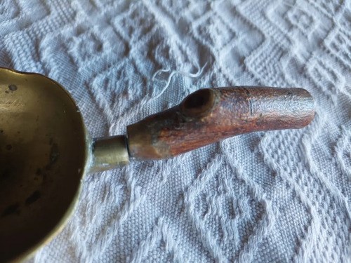 Cenicero Despojados Bronce Manija Madera Consultar Stock Dorado Liso - 4