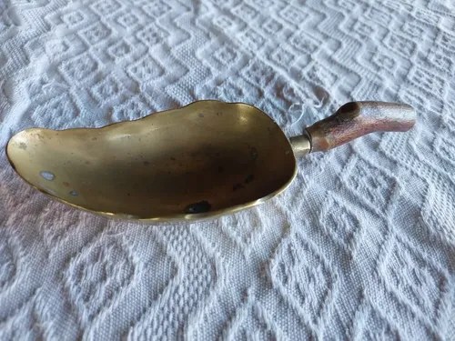 Cenicero Despojados Bronce Manija Madera Consultar Stock Dorado Liso - 5