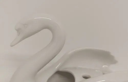 Cisne Porcelana Alemán Alka Bavaria Consultar Stock Blanco - 4