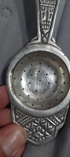 Colador Te Metal Plateado Mexico O Peru Consultar Stock Plateado - 4