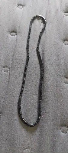 Collar Muy Lindo Piedra Hematite Consultar Stock Gris
