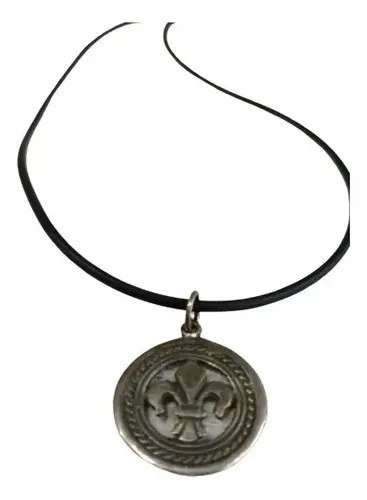 Collar Dije De Plata Flor De Lis Consultar Stock - 9