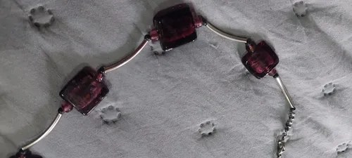 Collar Diseño Vidrio Violeta Muy Lindo Consultar Stock Violeta - 4