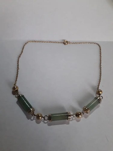 Collar Dorado Y Piedras De Jade Viejo Consultar Stock
