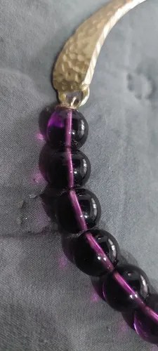 Collar Esferas Cristal Violeta Muy Lindo Consultar Stock Violeta - 2