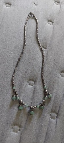 Collar Plata 925 Y Esferas De Jade Viejo Consultar Stock Plateado