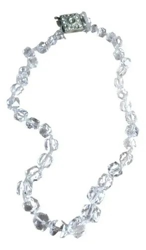 Collar Vieja Cristal De.roca Consultar Stock Plateado