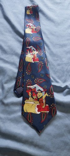 Corbata Azul Picapiedras Hanna Barbera Seda Consultar Stock Azul Lisa