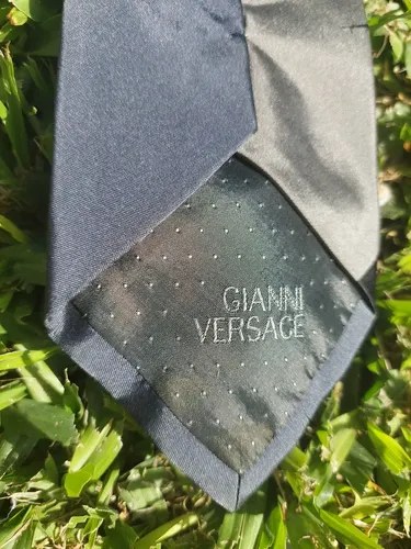 Corbata Gianni Versace Tono Grises Consultar Stock Gris Rayas 28221.9 Cm - 4