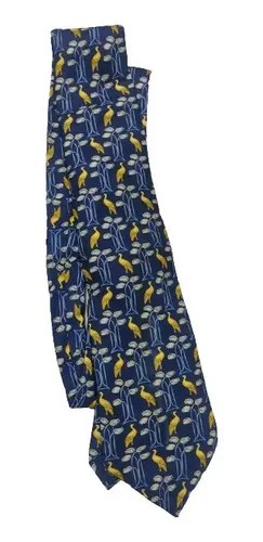 Corbata Lanvin Orig Azul Consultar Stock Azul Estampado