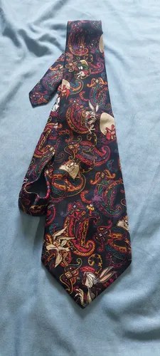 Corbata Looney Tunes Negra Seda Consultar Stock Negro Rayas