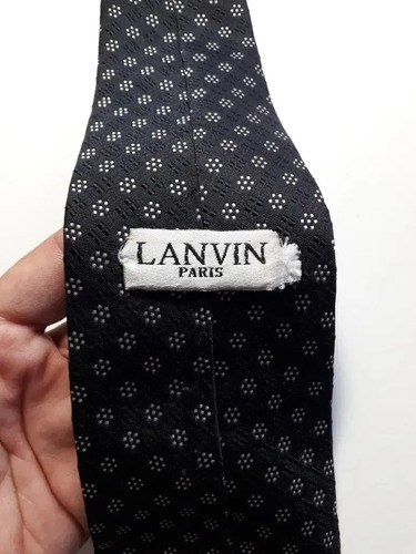 Corbata Negra Lanvin Paris Consultar Stock Negro - 2