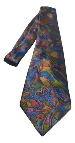 Corbata Vintage Diseño Metalizado Pierre Cardin Consultar St Azul