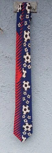 Corbata Vintage Pelotas Futbol Azul Y Roja Consultar Stock Azul Pelota 10 Cm