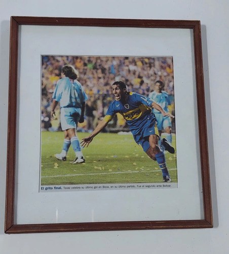 Cuadro Tevez Boca 2003 Ulti Enmarcado Consultar Stock Multi Marrón