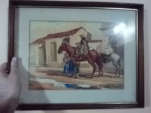 Cuadro Acuarela Jujuy Alejandro Gavriloff 1953 Cosultar Stoc