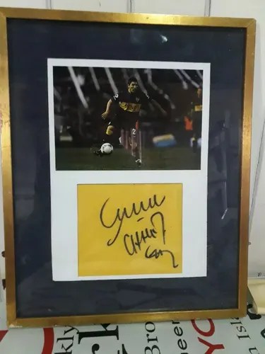 Cuadro Con Autógrafo Pochi Chavez Boca Jrs Consult Stock