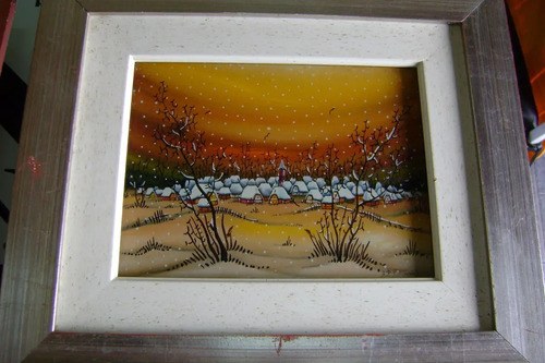 Cuadro Oleo Sobre Vidrio Branimir P.filipovic Naif. Croat