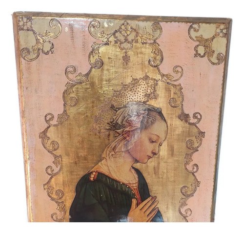 Cuadro Virgen Collage Dorado Consultar Stock Dorado